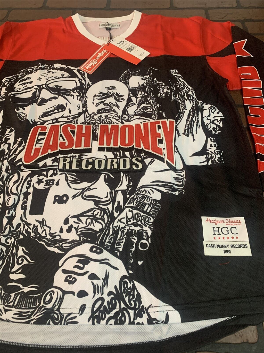 CASH MONEY Headgear Classics Hockey Red Jersey ~Never Worn~