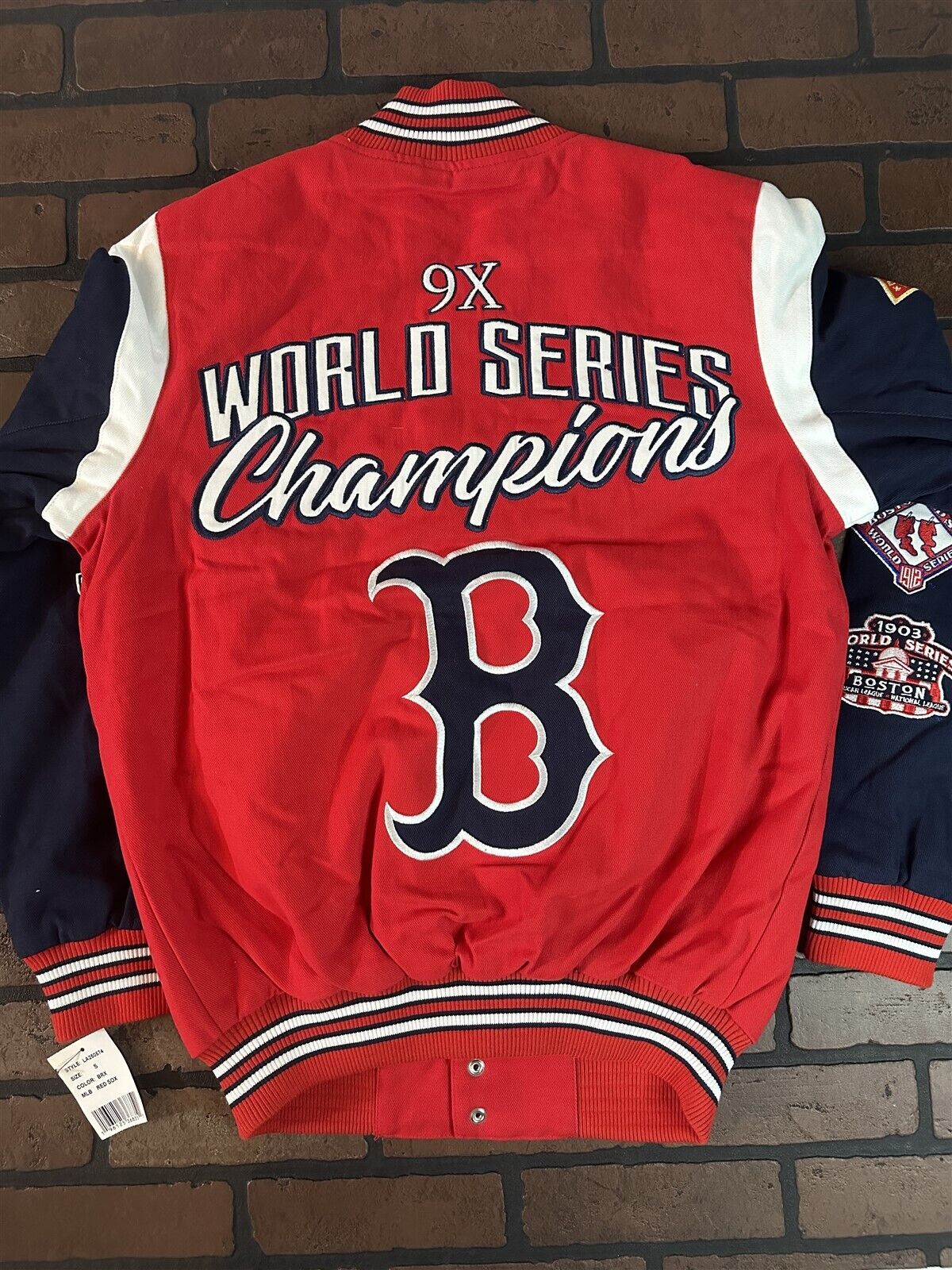 BOSTON RED SOX G-III 9X World Series Varsity Jacket~Never Worn~S L