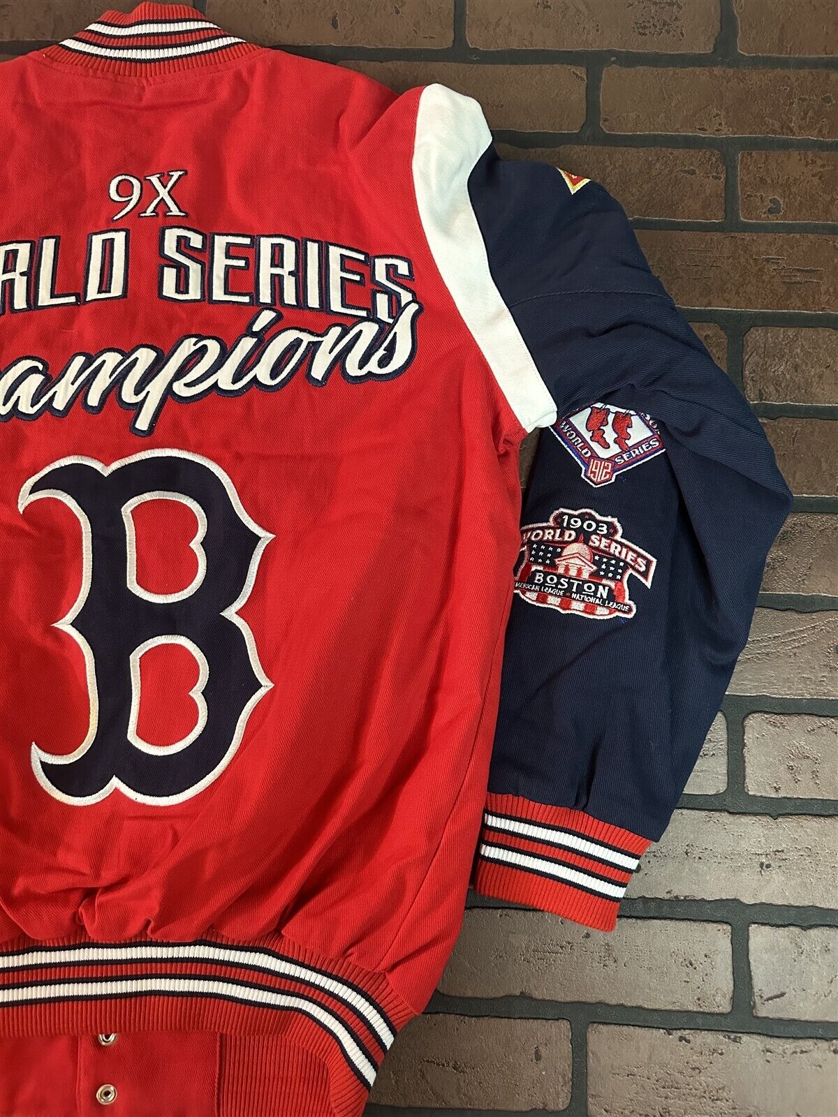 BOSTON RED SOX G-III 9X World Series Varsity Jacket~Never Worn~S L