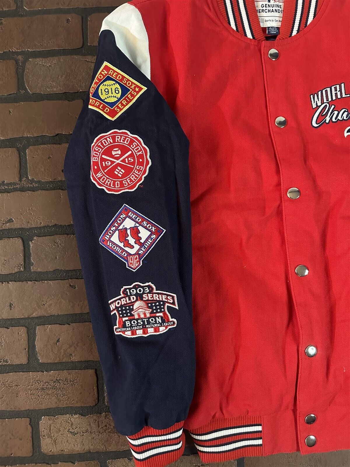 BOSTON RED SOX G-III 9X World Series Varsity Jacket~Never Worn~S L