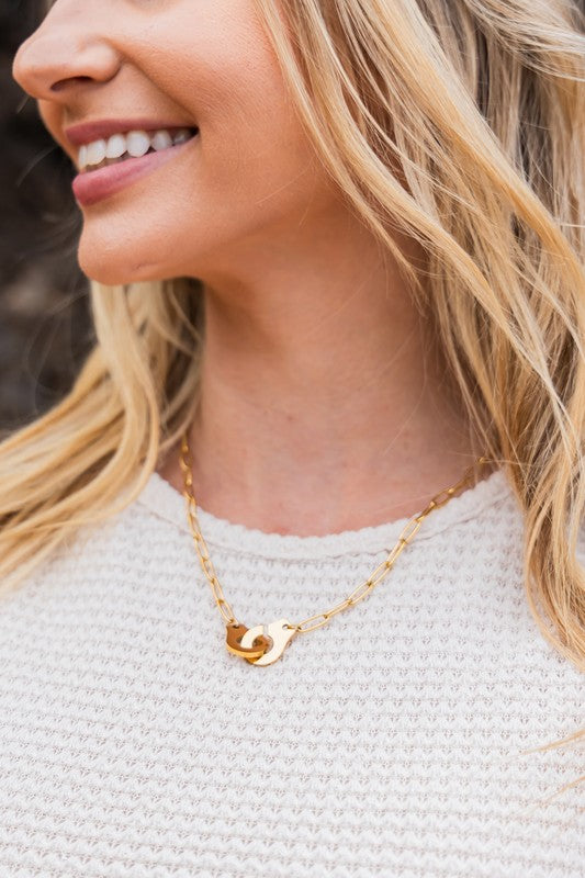 18K Stainless Steel Handcuff Necklace