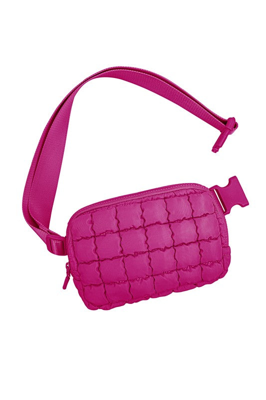 Evynn Quilted Puffer Sling Belt Bag – Multi-Wear Bum Bag