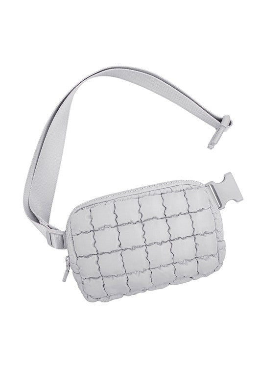Evynn Quilted Puffer Sling Belt Bag – Multi-Wear Bum Bag