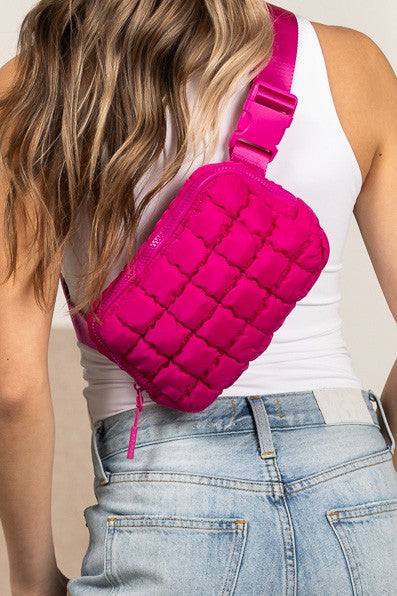 Evynn Quilted Puffer Sling Belt Bag – Multi-Wear Bum Bag