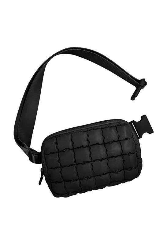 Evynn Quilted Puffer Sling Belt Bag – Multi-Wear Bum Bag