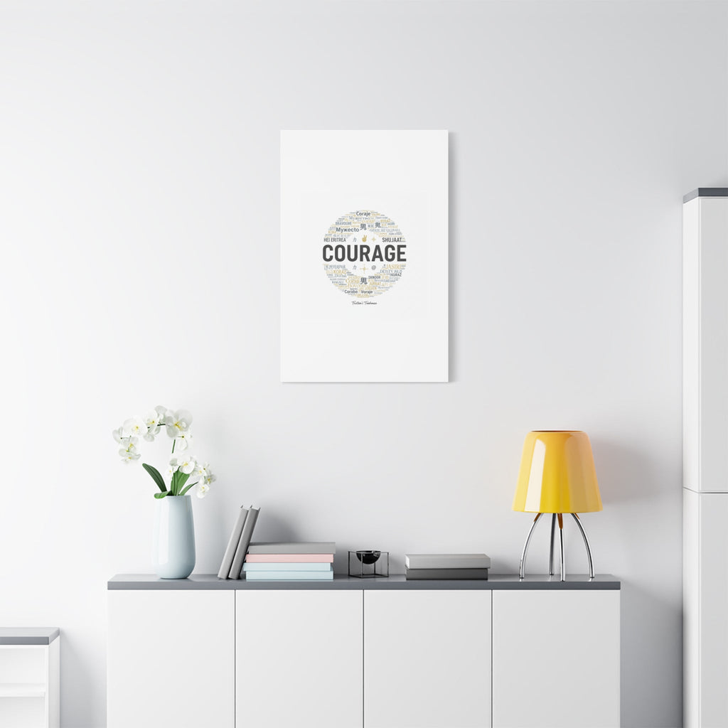 Courage Word Cloud Canvas | Fresh-Start Minimalism art print