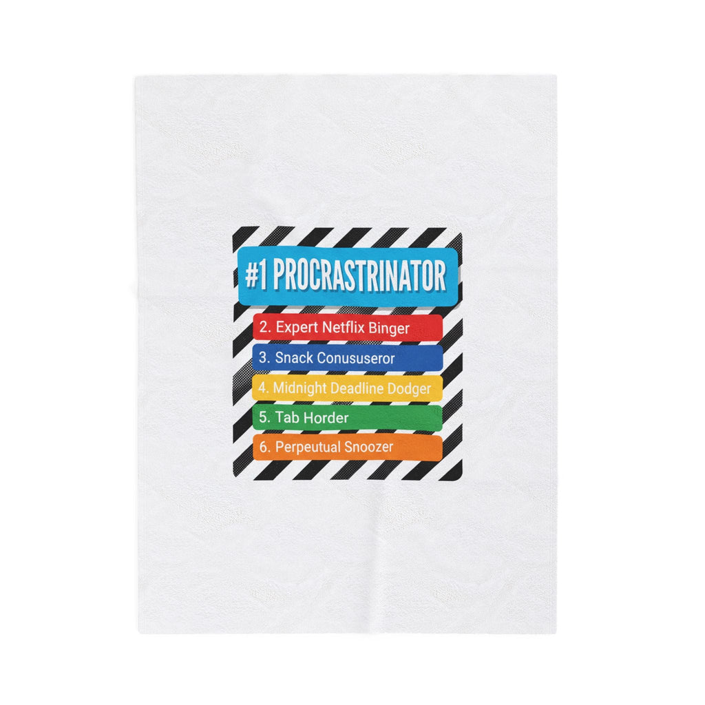 #1 Procrastinator Velveteen Plush Blanket | Top-List Ranking Graphic