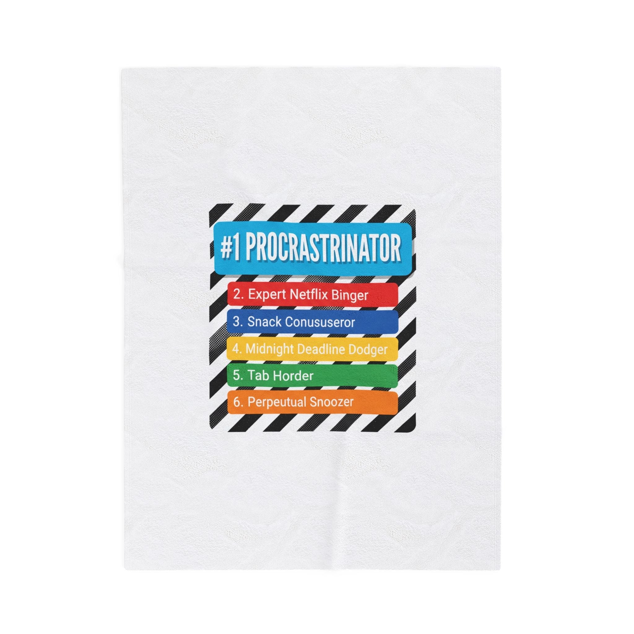 #1 Procrastinator Velveteen Plush Blanket | Top-List Ranking Graphic