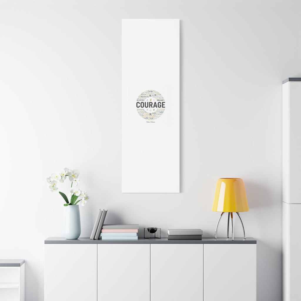 Courage Word Cloud Canvas | Fresh-Start Minimalism art print