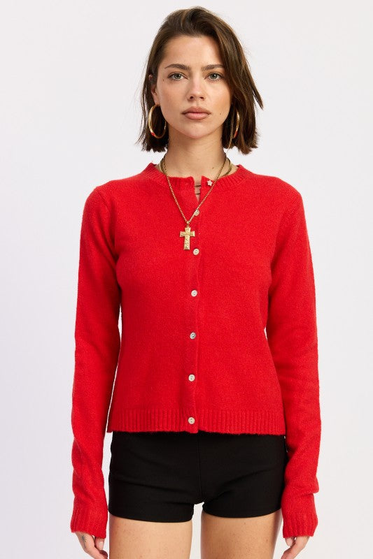 Emory Park Fitted Button Up Cardigan