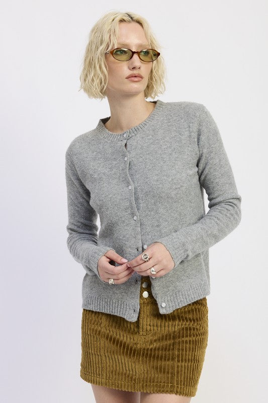 Emory Park Fitted Button Up Cardigan