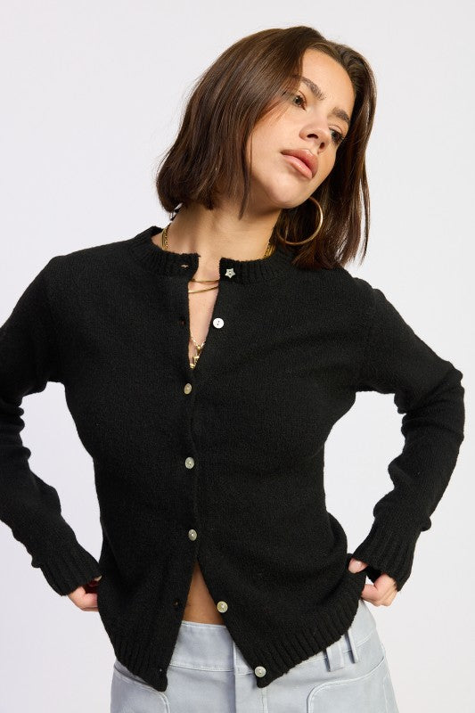 Emory Park Fitted Button Up Cardigan