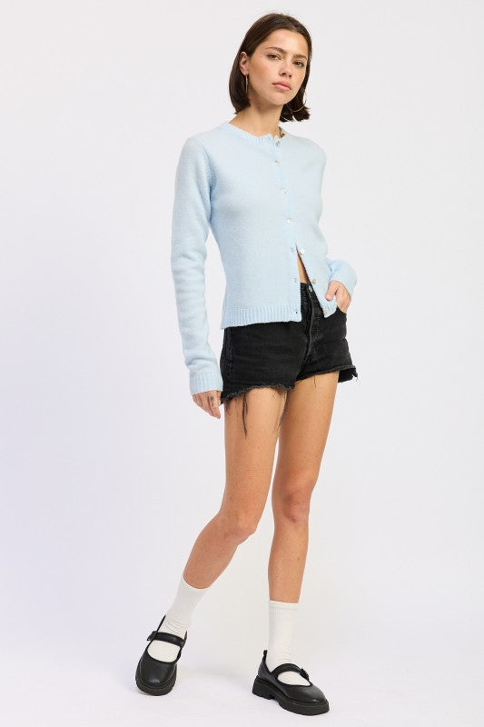Emory Park Fitted Button Up Cardigan