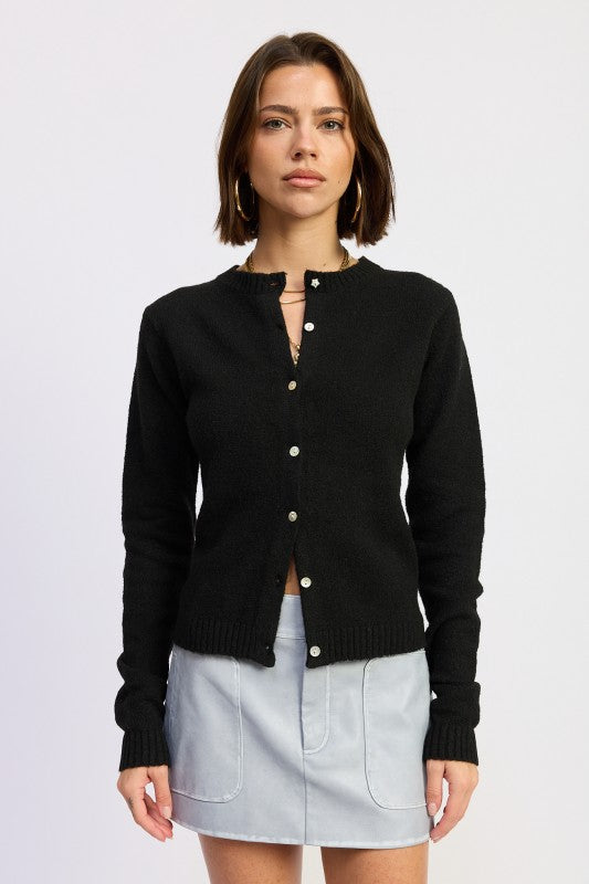 Emory Park Fitted Button Up Cardigan
