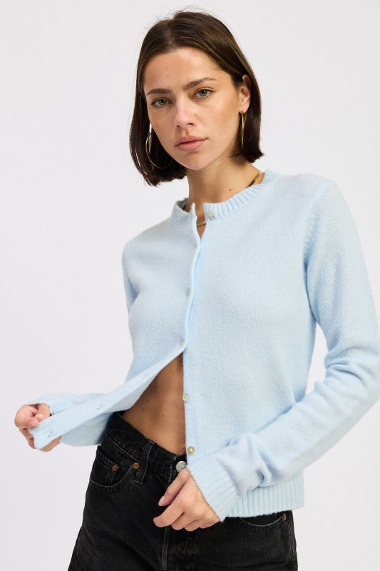Emory Park Fitted Button Up Cardigan