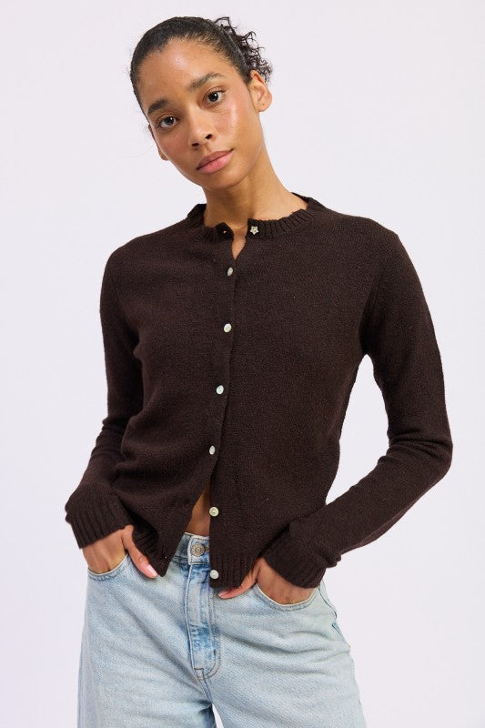 Emory Park Fitted Button Up Cardigan