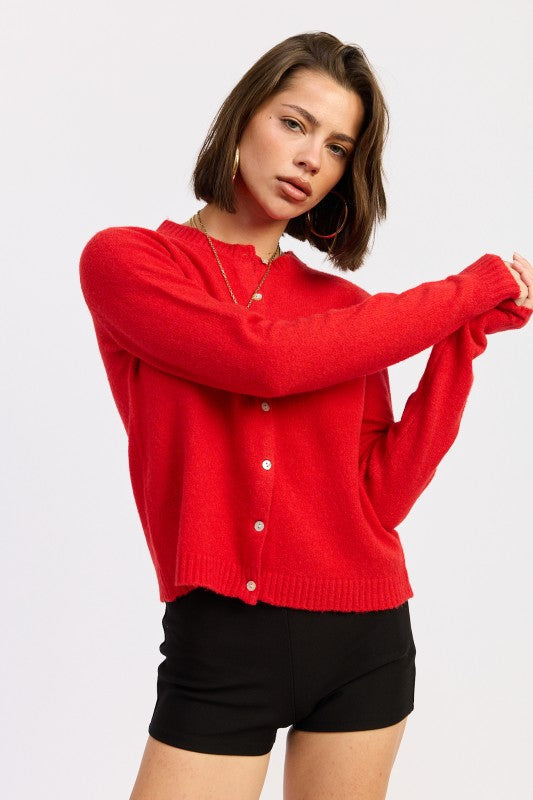 Emory Park Fitted Button Up Cardigan