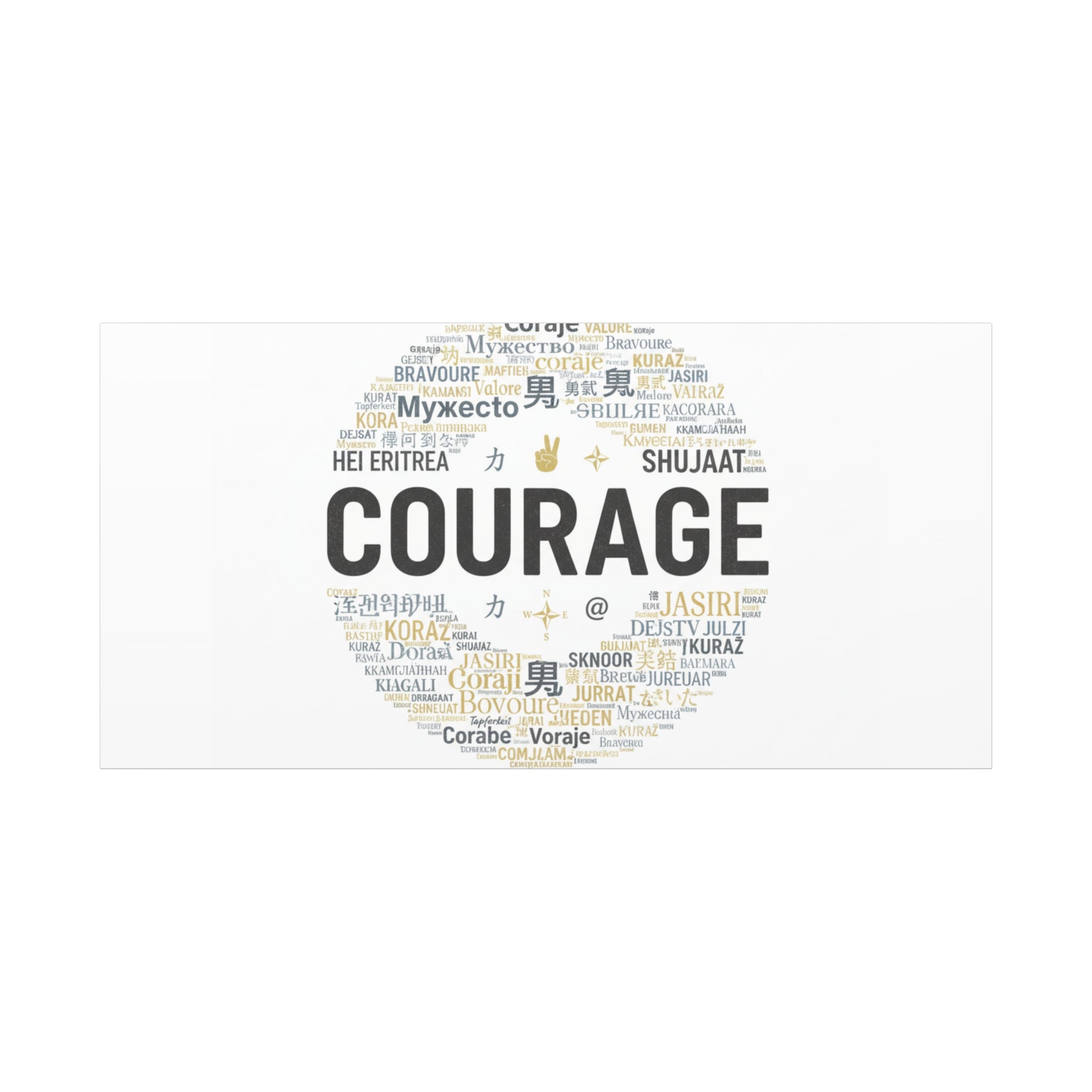 Courage Word Cloud Canvas | Fresh-Start Minimalism art print