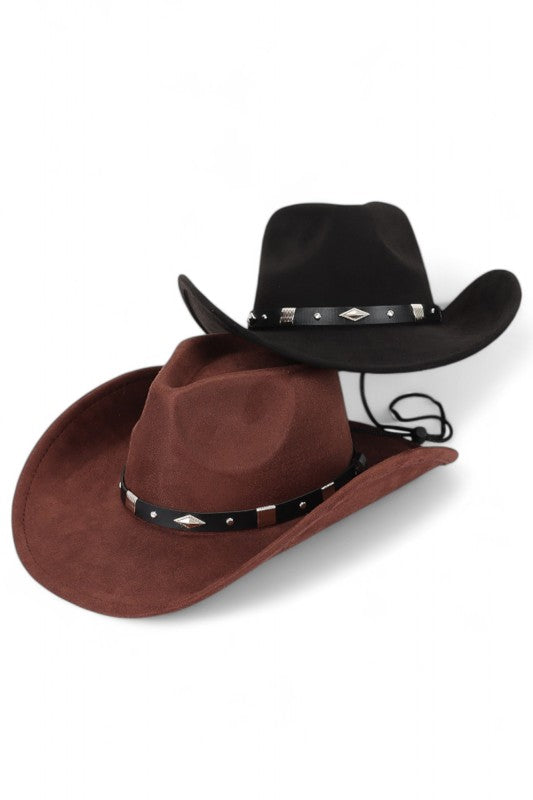 Faux Wool Felt Cowboy Hat