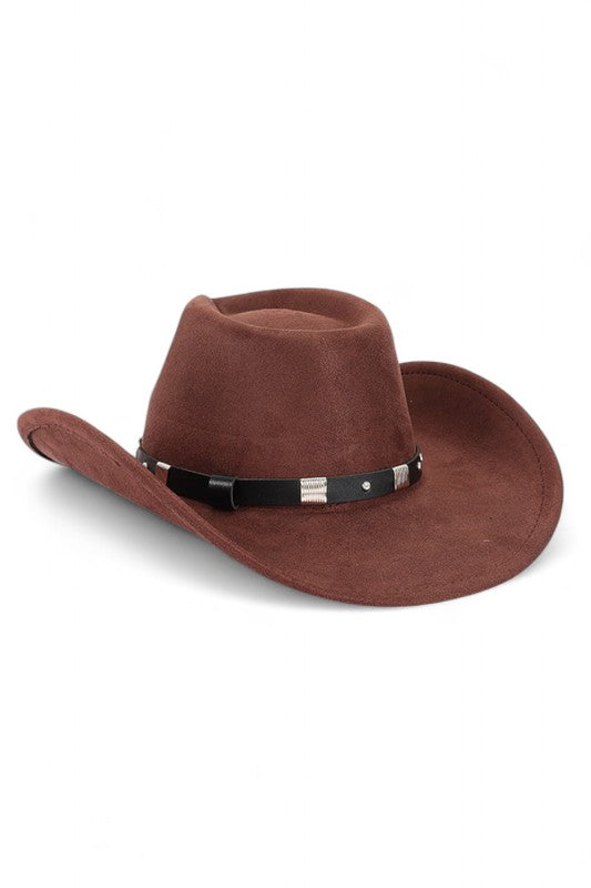 Faux Wool Felt Cowboy Hat