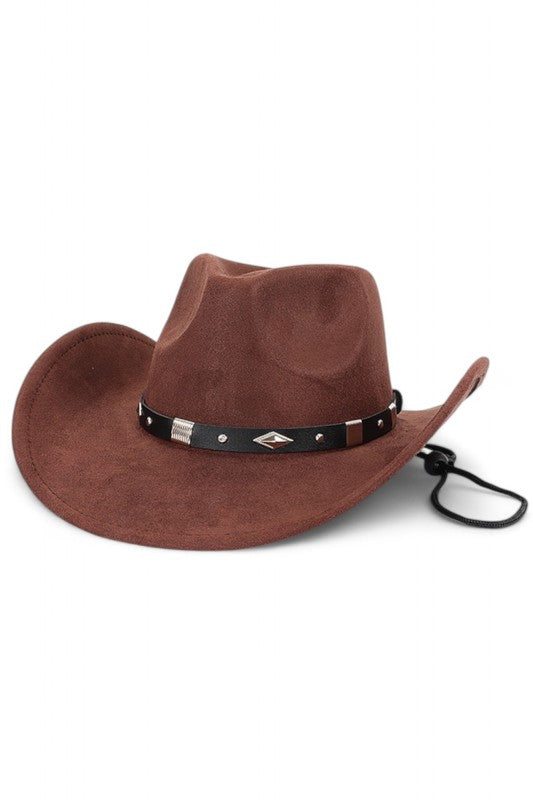 Faux Wool Felt Cowboy Hat