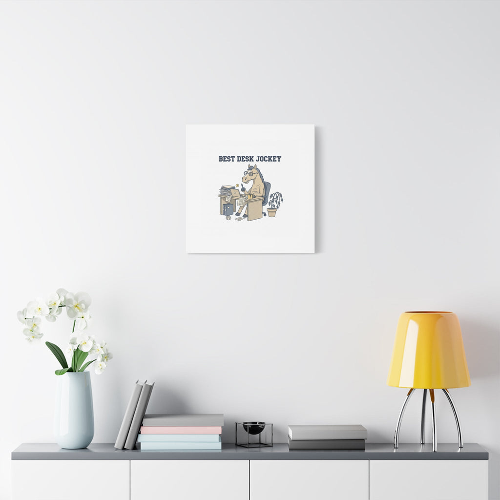 Best Desk Jockey Canvas, Workhorse Office Art | Corporate Burnout Parody