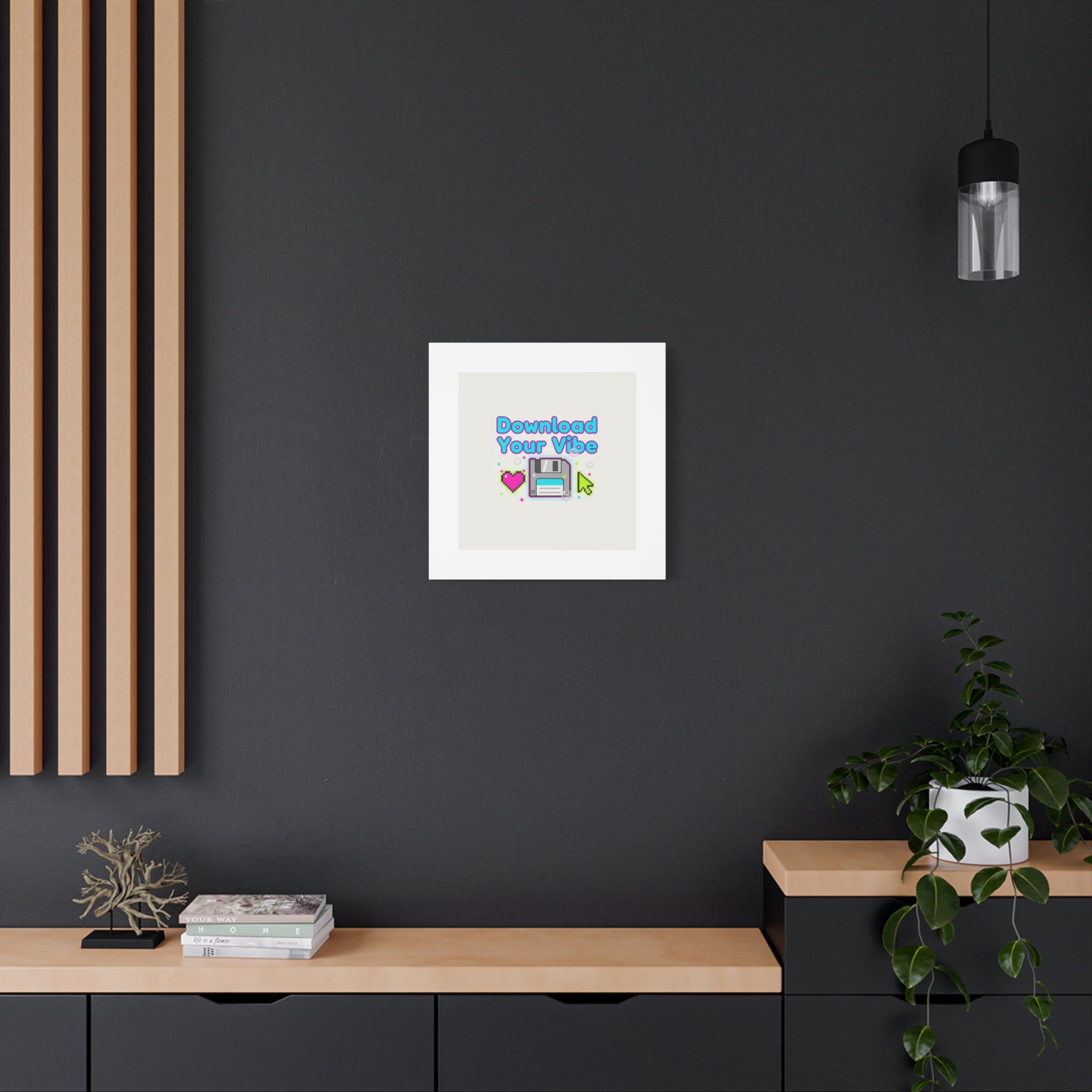 Download Your Vibe Canvas | Y2K Retro Tech, Pixel Floppy Disk Poster