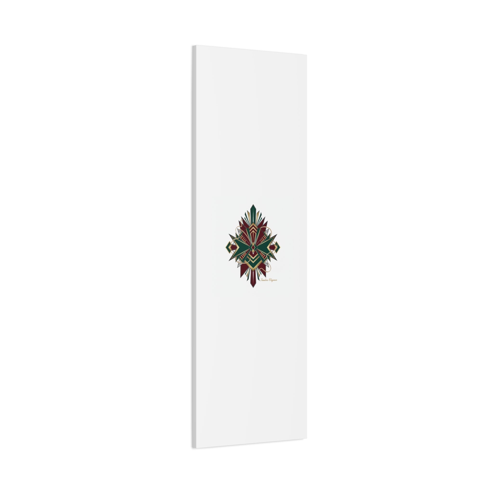 Art Deco geometric brass print Canvas | Neo-Deco chrome & gold fan motif