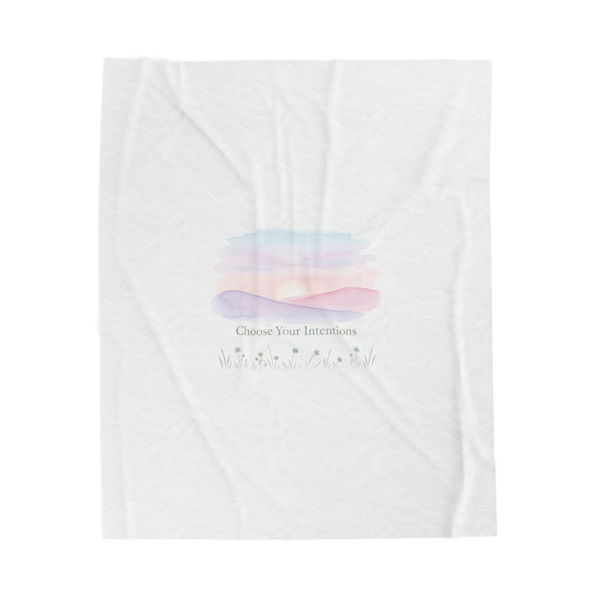 Choose Your Intentions Blanket | intention sticker, gentle resolution art