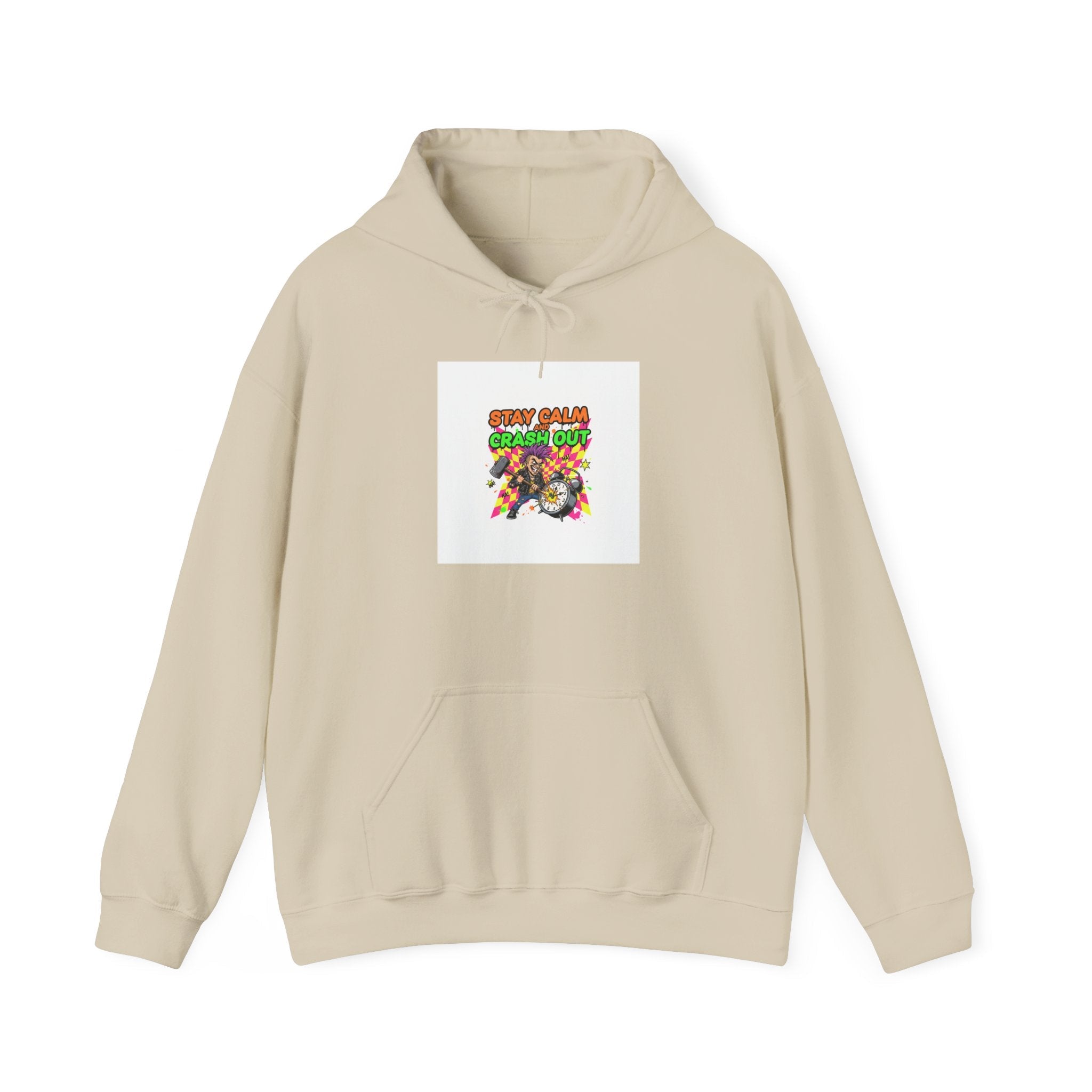 Crash Out Meltdown hoodie | neon warning streetwear, graffiti skate vibe