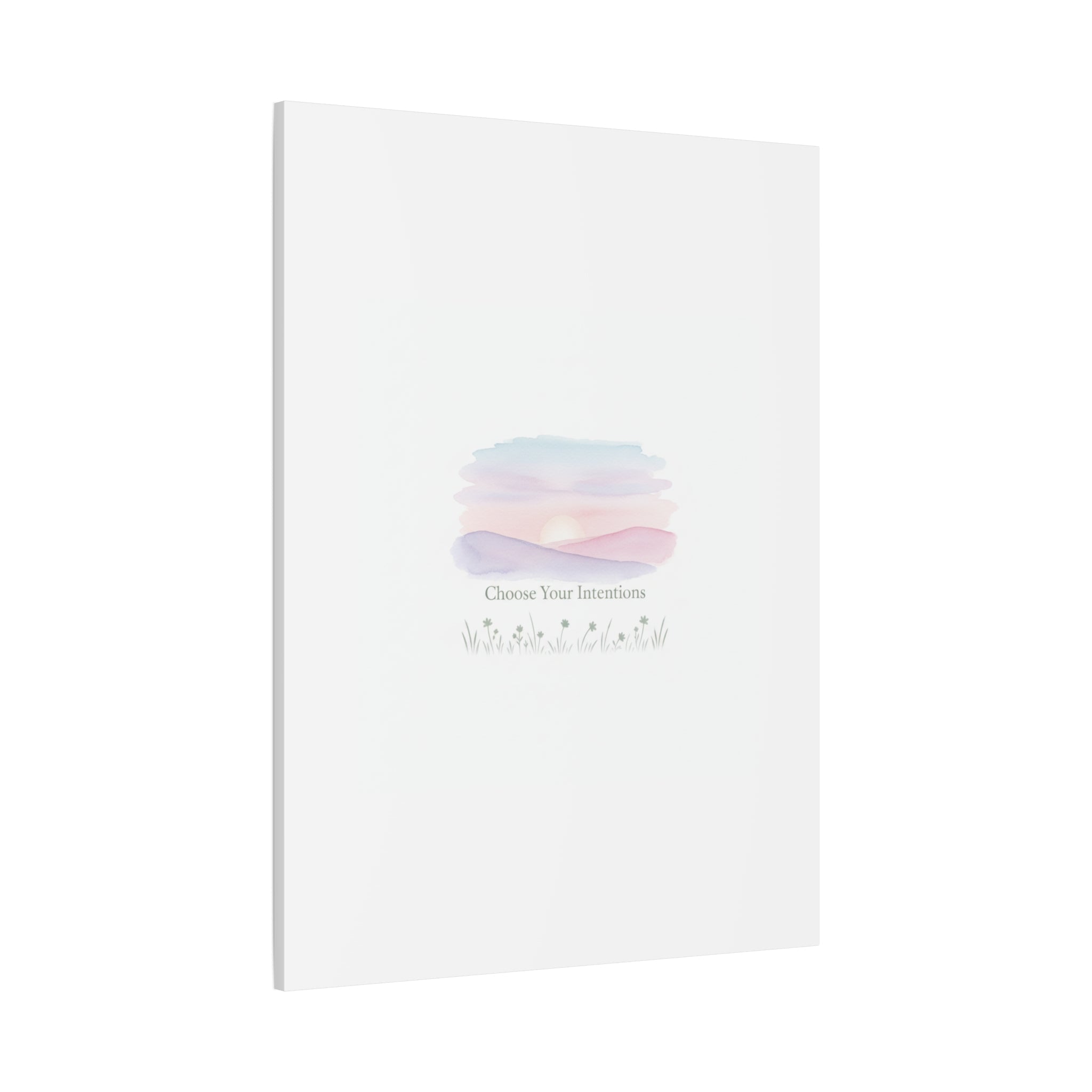 Choose Your Intentions Canvas, soft wellness poster, pastel gradient mindfulness art