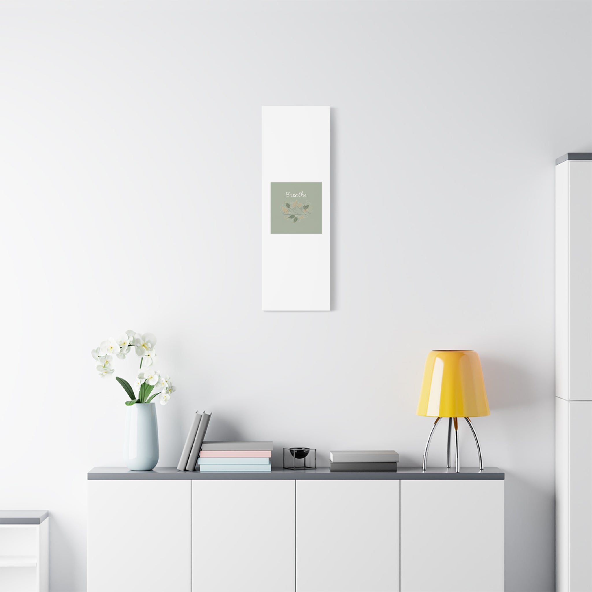 Breathe Mountain Line Canvas | Nature Symbols, Minimal Forest Wall Art