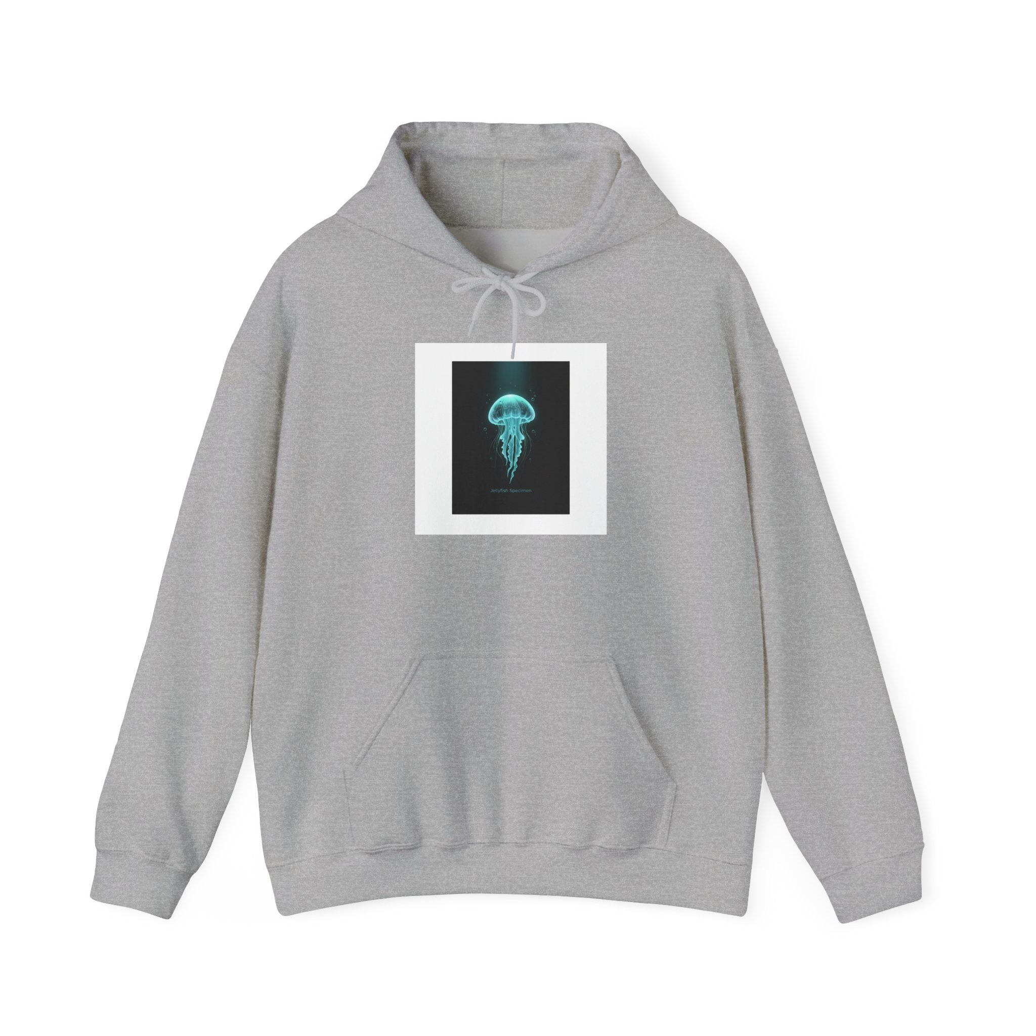 Bioluminescent Jellyfish Hoodie | neon jelly print, deep-sea aesthetic