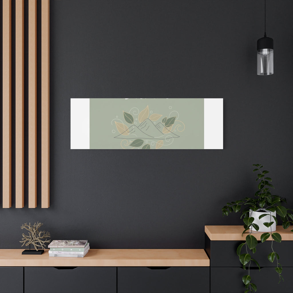Breathe Mountain Line Canvas | Nature Symbols, Minimal Forest Wall Art