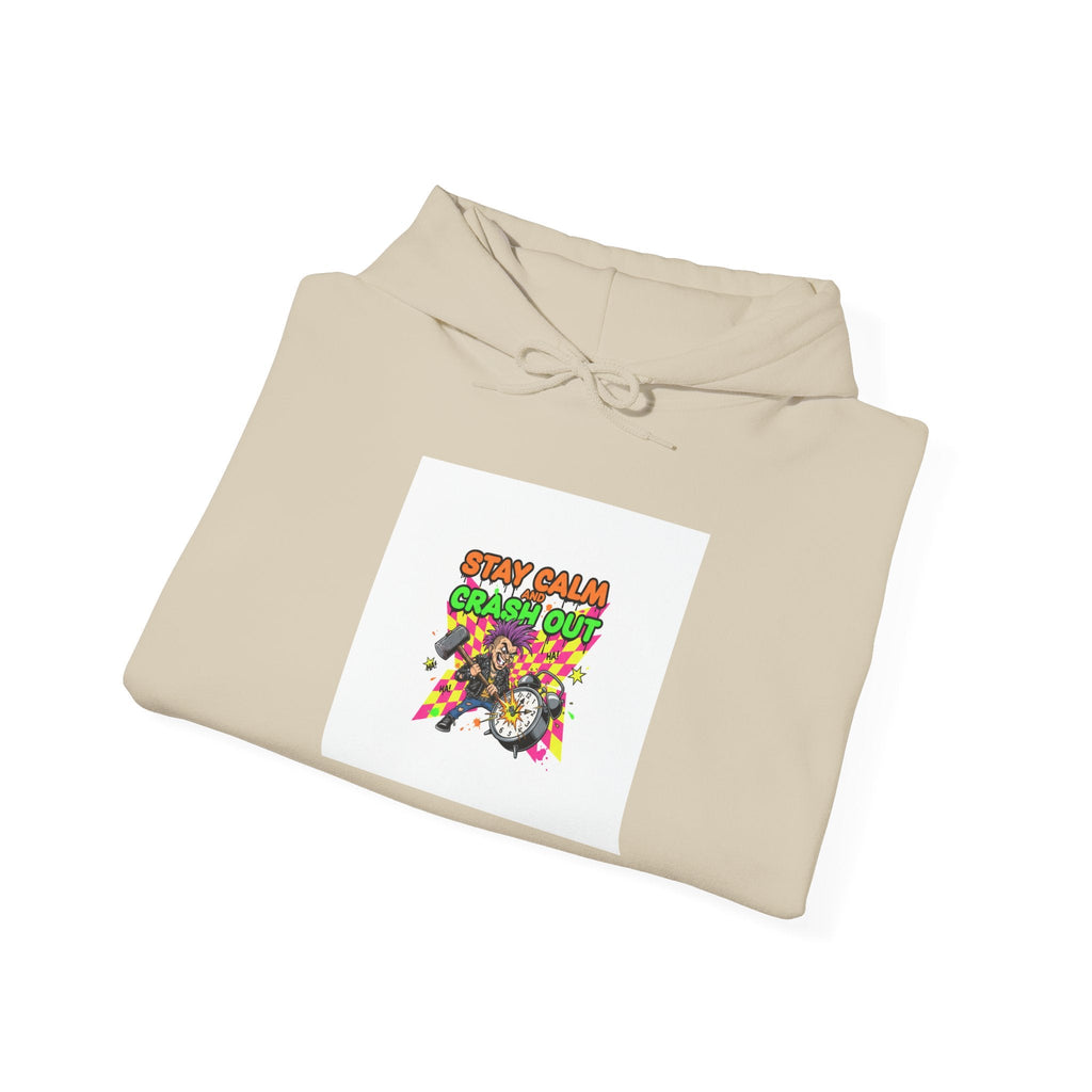 Crash Out Meltdown hoodie | neon warning streetwear, graffiti skate vibe