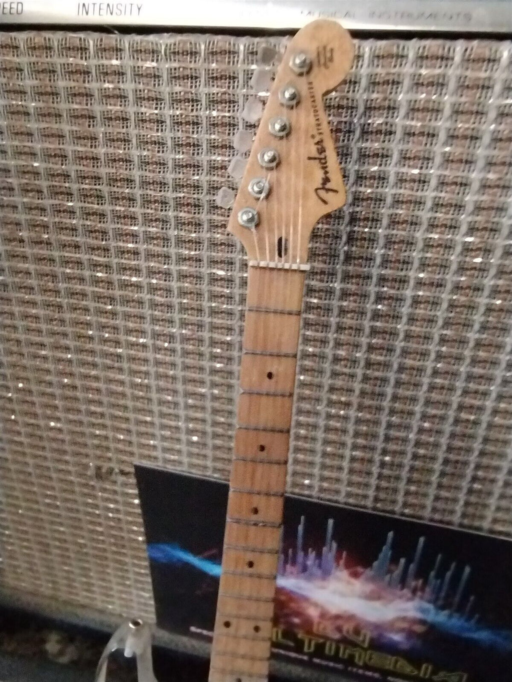 FENDER - Clear Acrylic Strat 1:4 Scale Replica Guitar ~Axe Heaven~