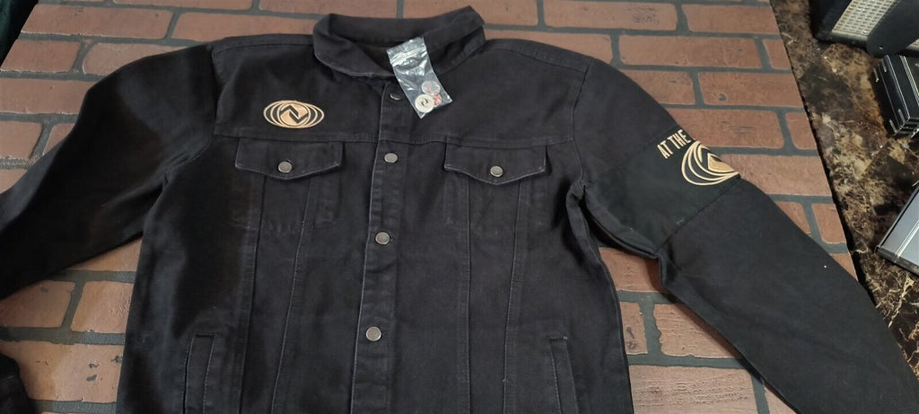 AT THE DRIVE IN - 2014 Hyena Black Denim Button-Up Jacket ~Brand New~ M L