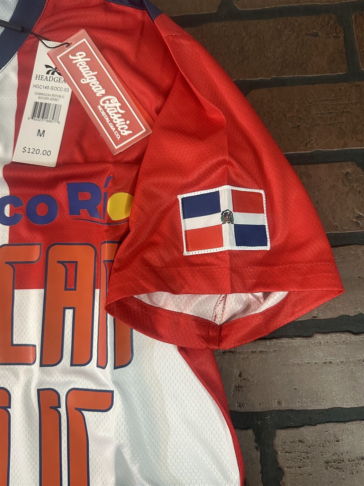 DOMINICAN REPUBLIC 1990 World Cup Team Headgear Classics Soccer Jersey ~New~