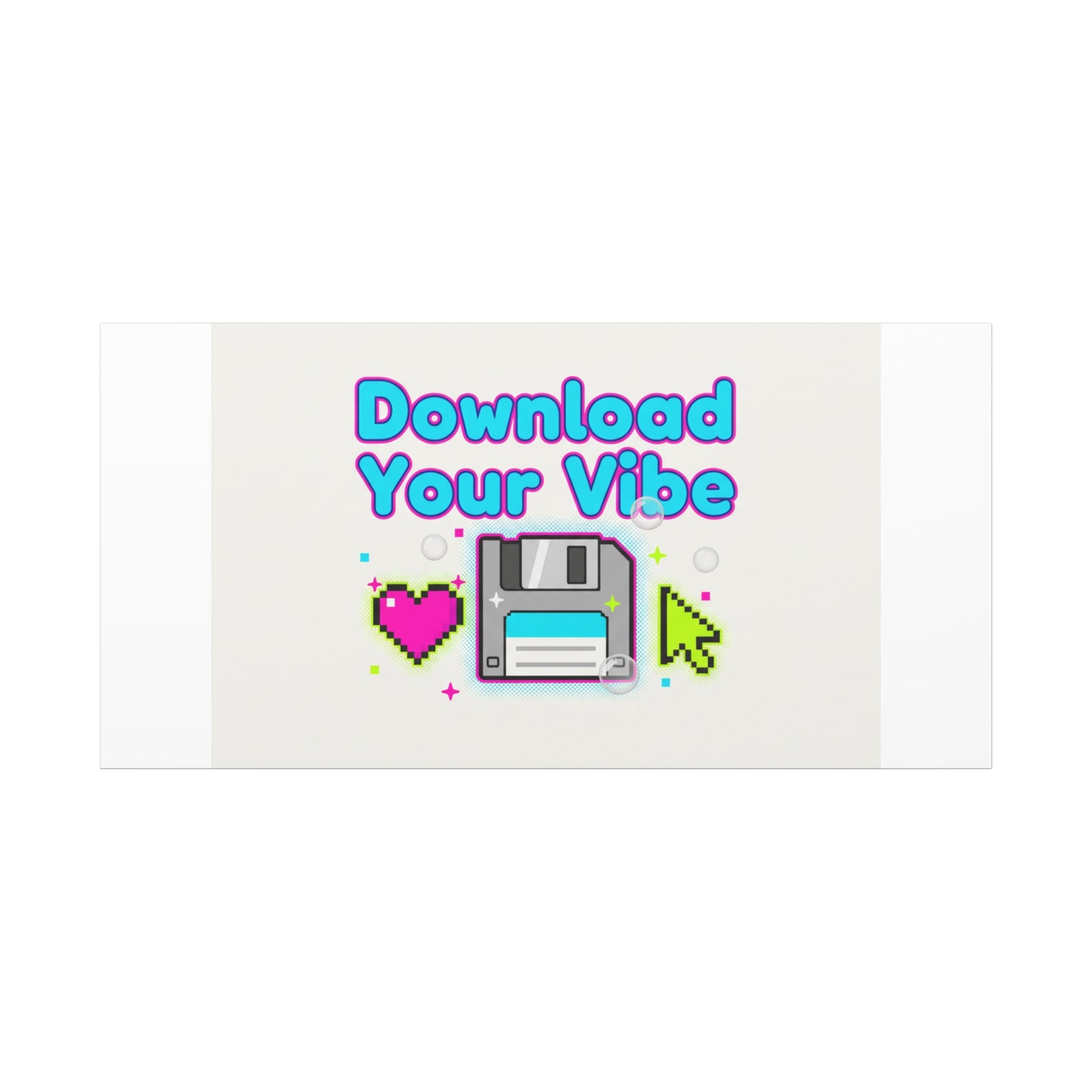 Download Your Vibe Canvas | Y2K Retro Tech, Pixel Floppy Disk Poster