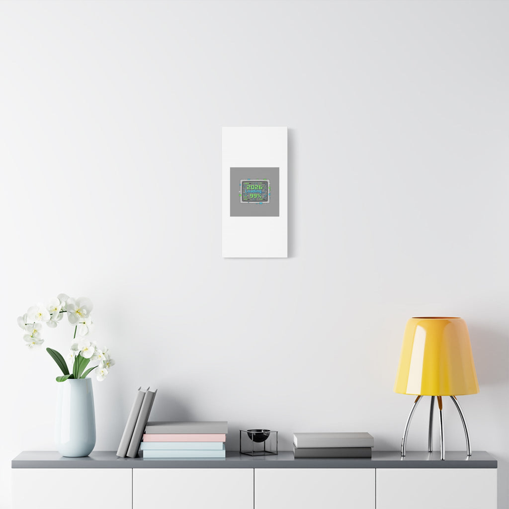 2026 Loading 99% Canvas | NYE countdown, retro system interface