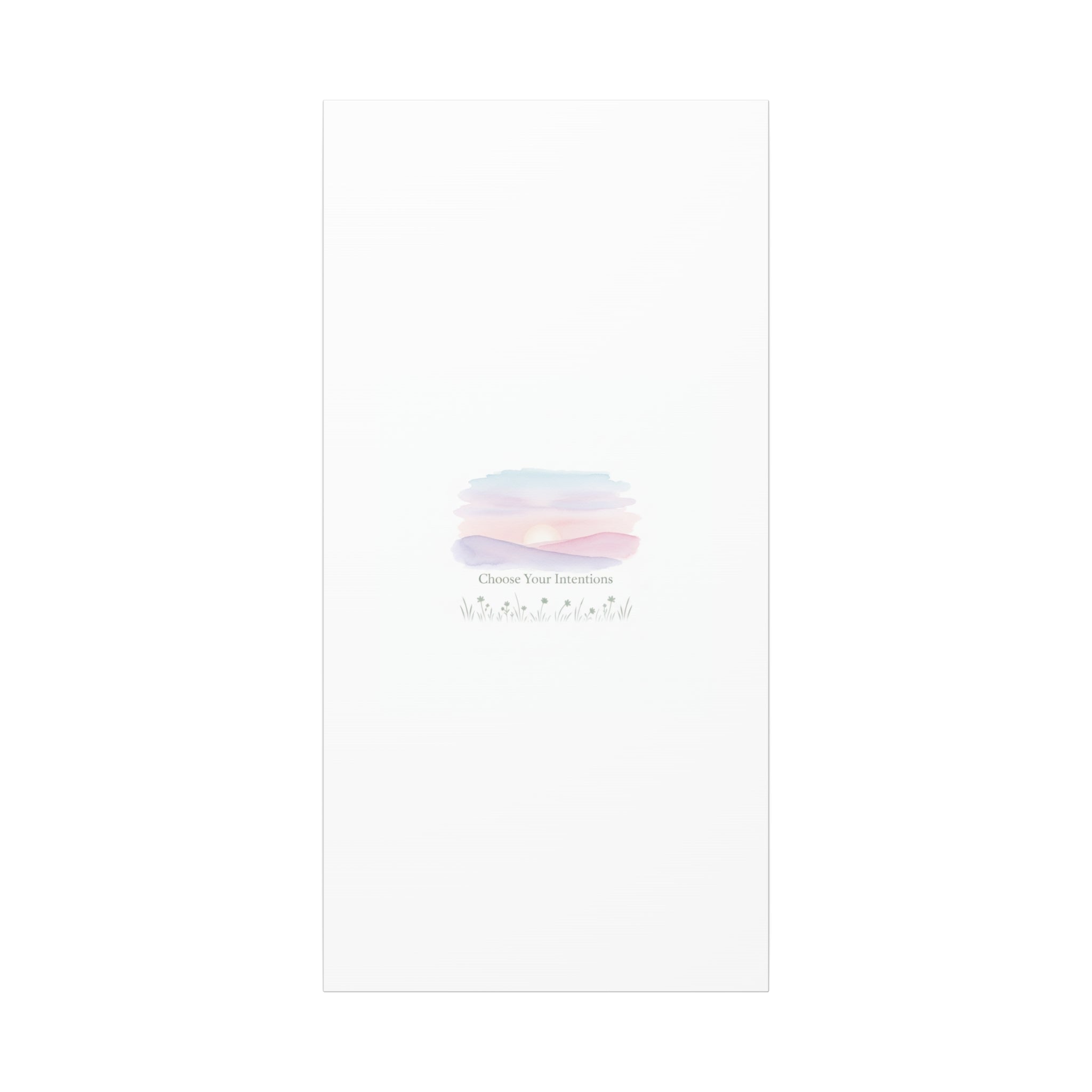 Choose Your Intentions Canvas, soft wellness poster, pastel gradient mindfulness art