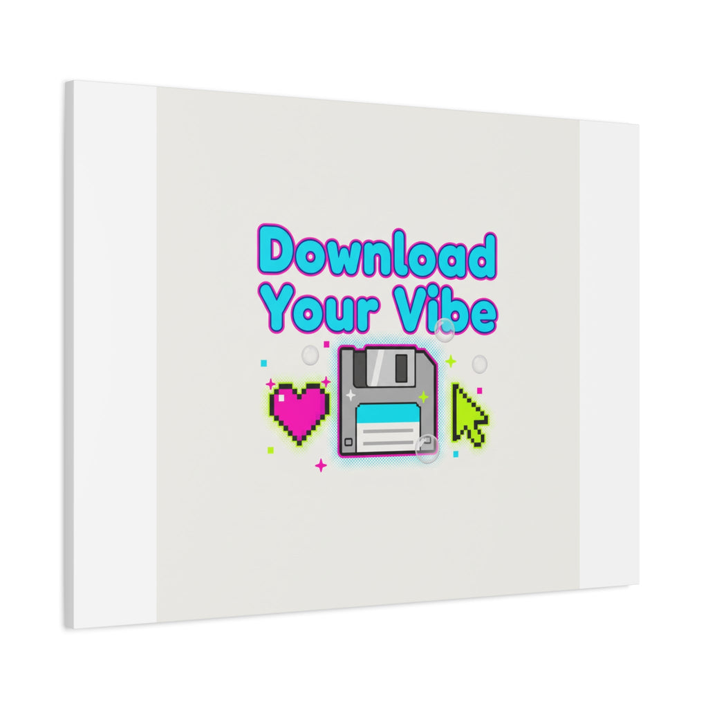 Download Your Vibe Canvas | Y2K Retro Tech, Pixel Floppy Disk Poster