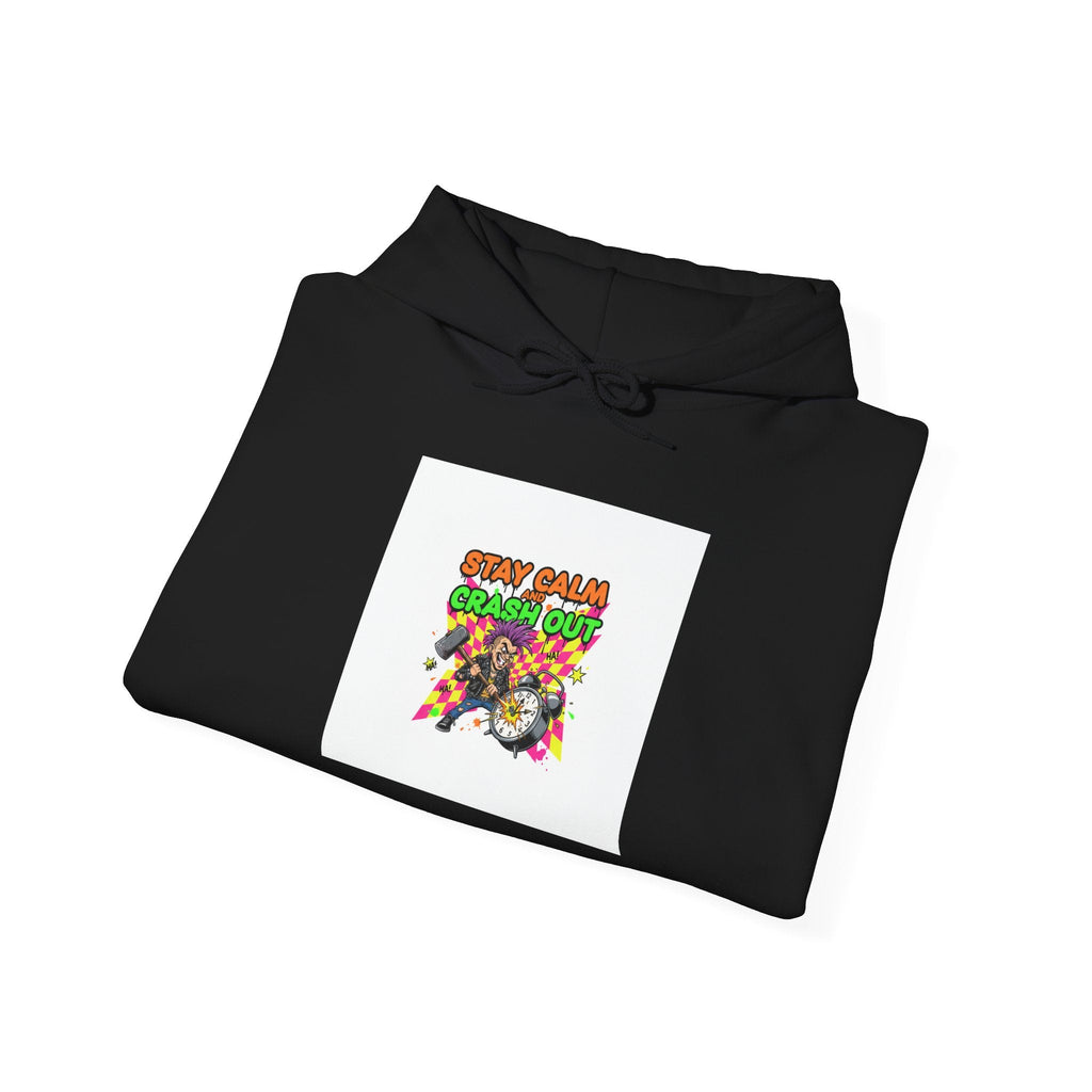 Crash Out Meltdown hoodie | neon warning streetwear, graffiti skate vibe