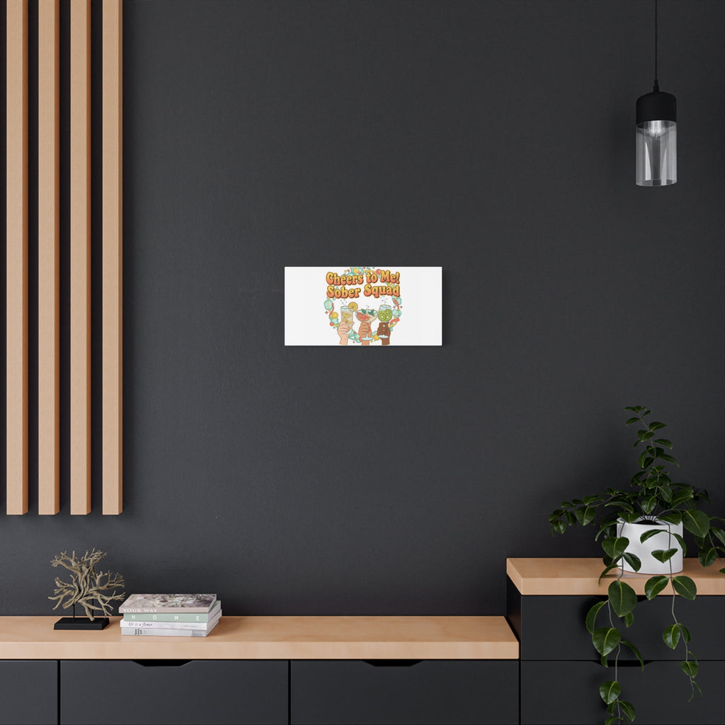 Cheers to Me Sober Squad Canvas | Dry January Mocktail Art
