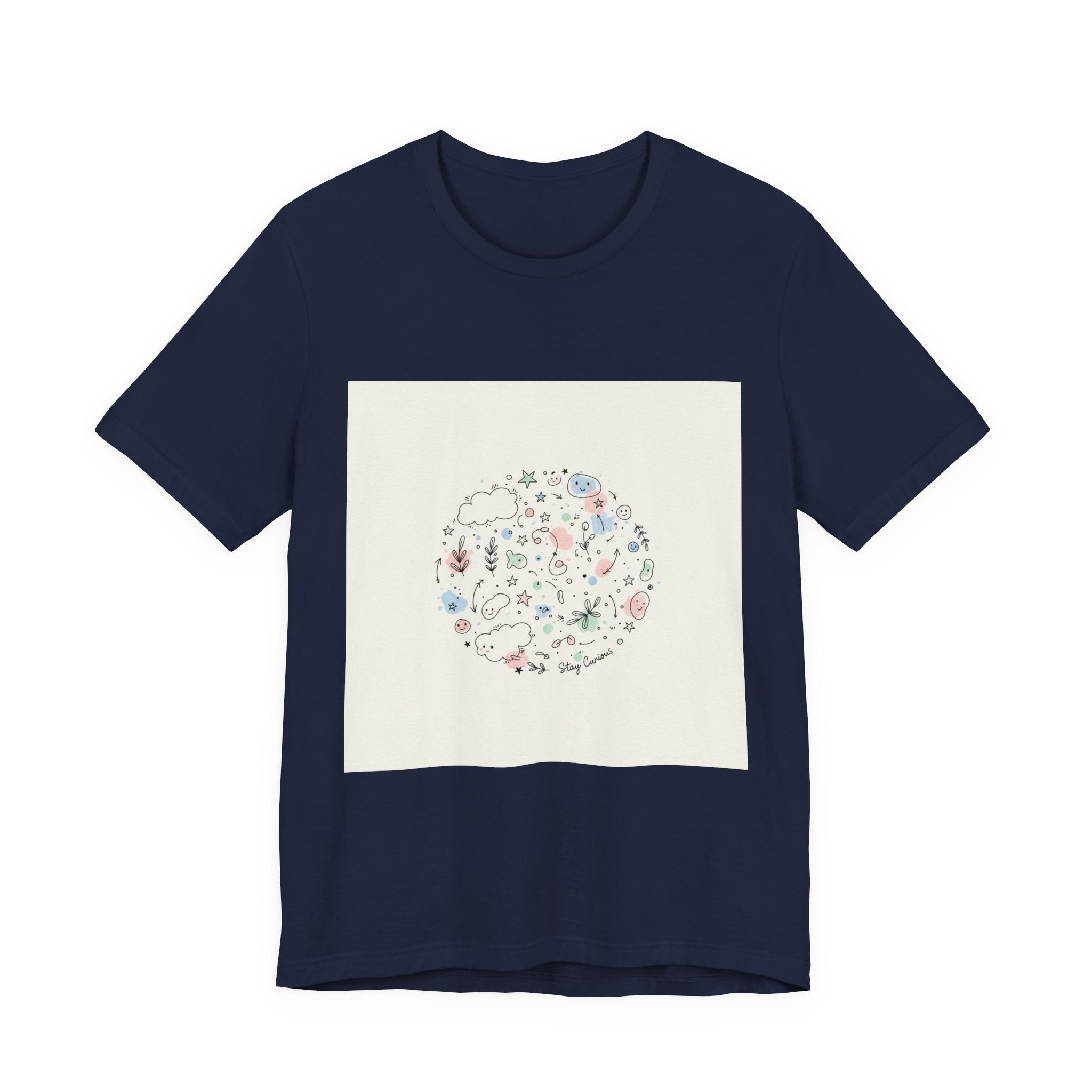 Botanical Doodle Circle Tee | hand drawn line drawing, sketch pattern