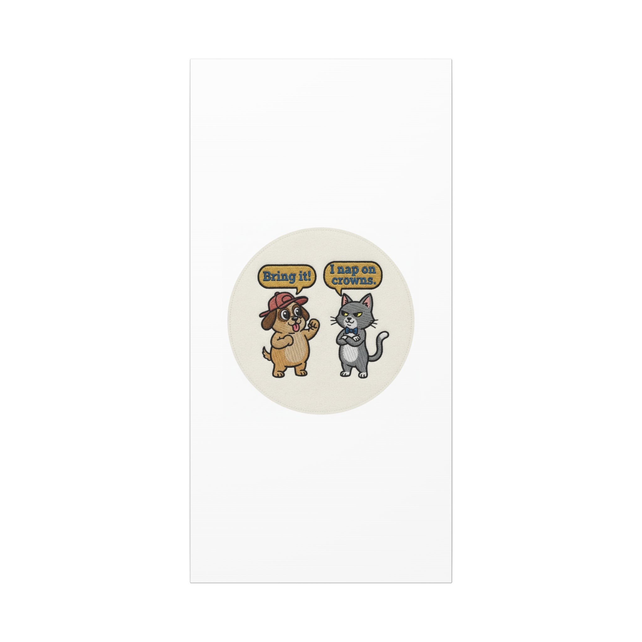 Funny Cat vs Dog Canvas | Pet Rivalry Wall Art