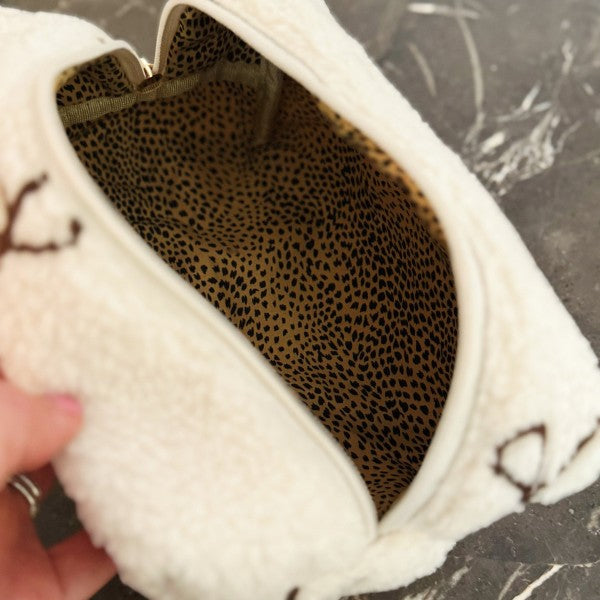 Boucle Bow Cosmetic Case - Soft Structured Makeup