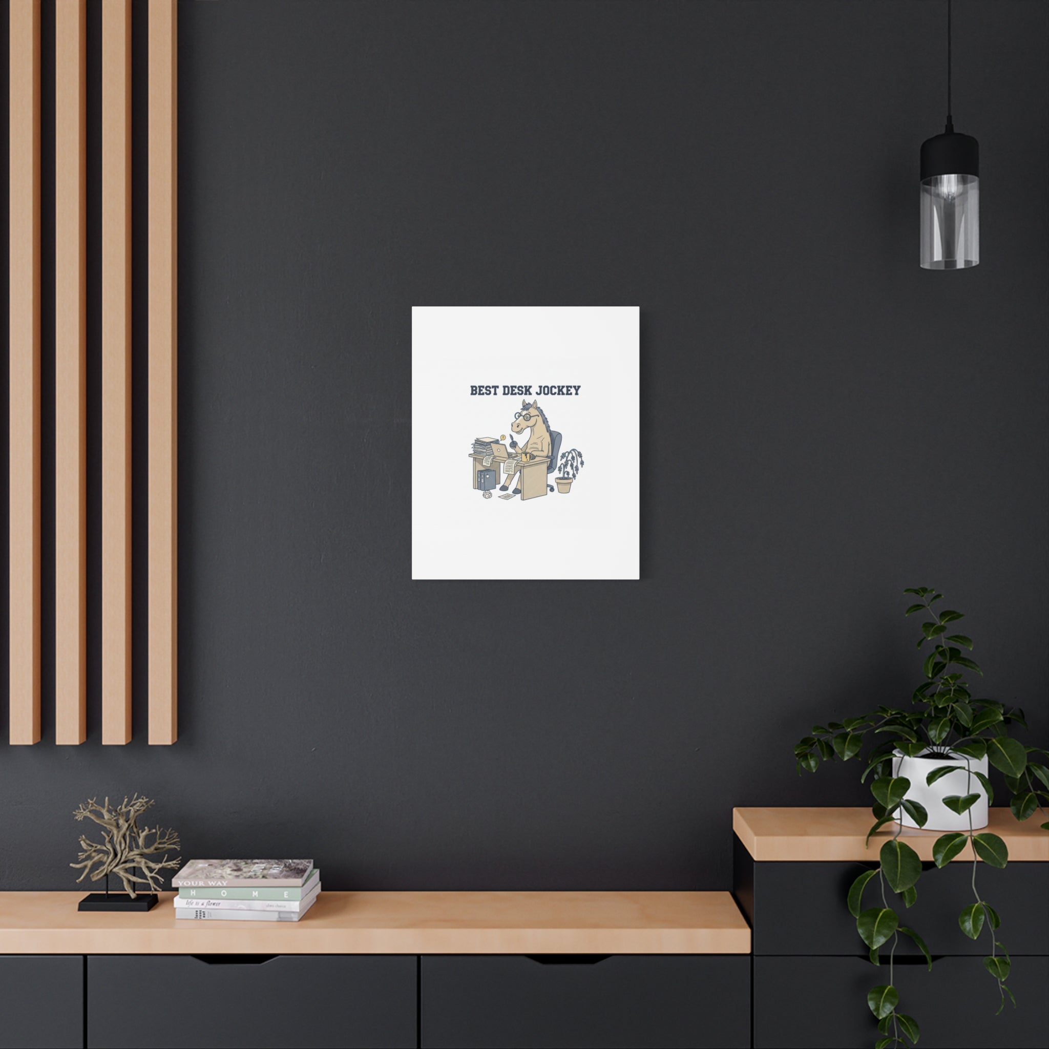 Best Desk Jockey Canvas, Workhorse Office Art | Corporate Burnout Parody