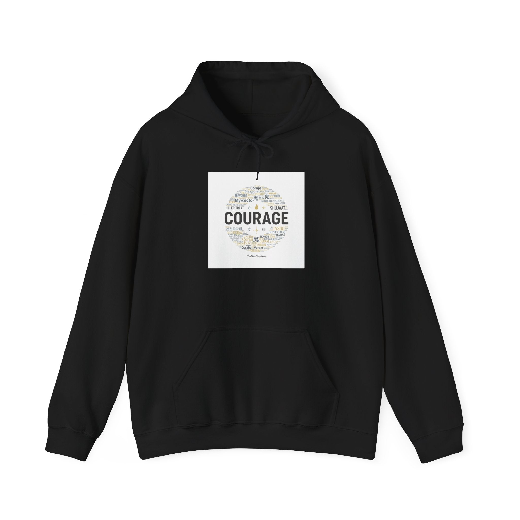 Courage Minimalist Circle Hoodie | Fresh Start apparel, reset mode design