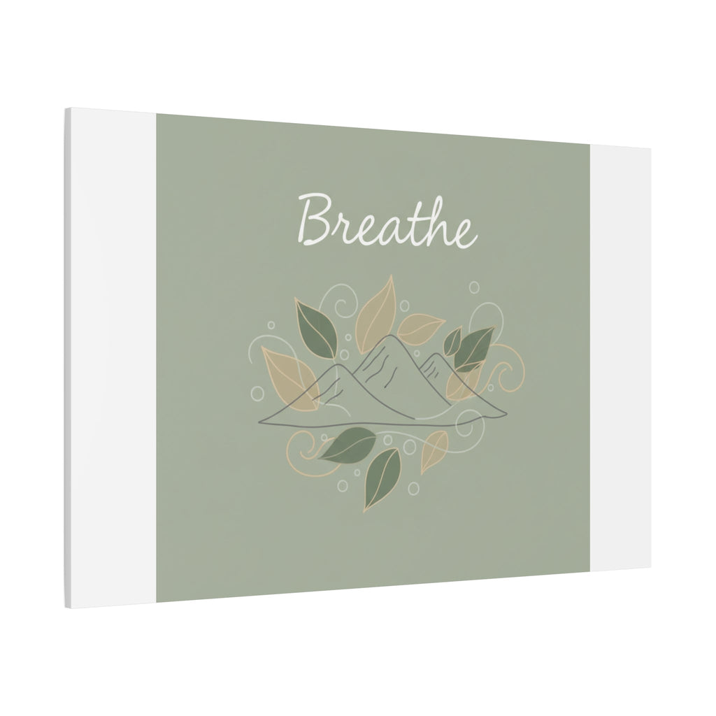 Breathe Mountain Line Canvas | Nature Symbols, Minimal Forest Wall Art